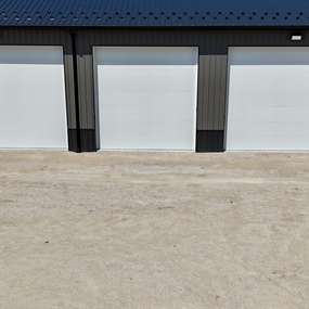 C.H.I. insulated commercial garage doors installed on multi-bay facility in Eldorado, WI