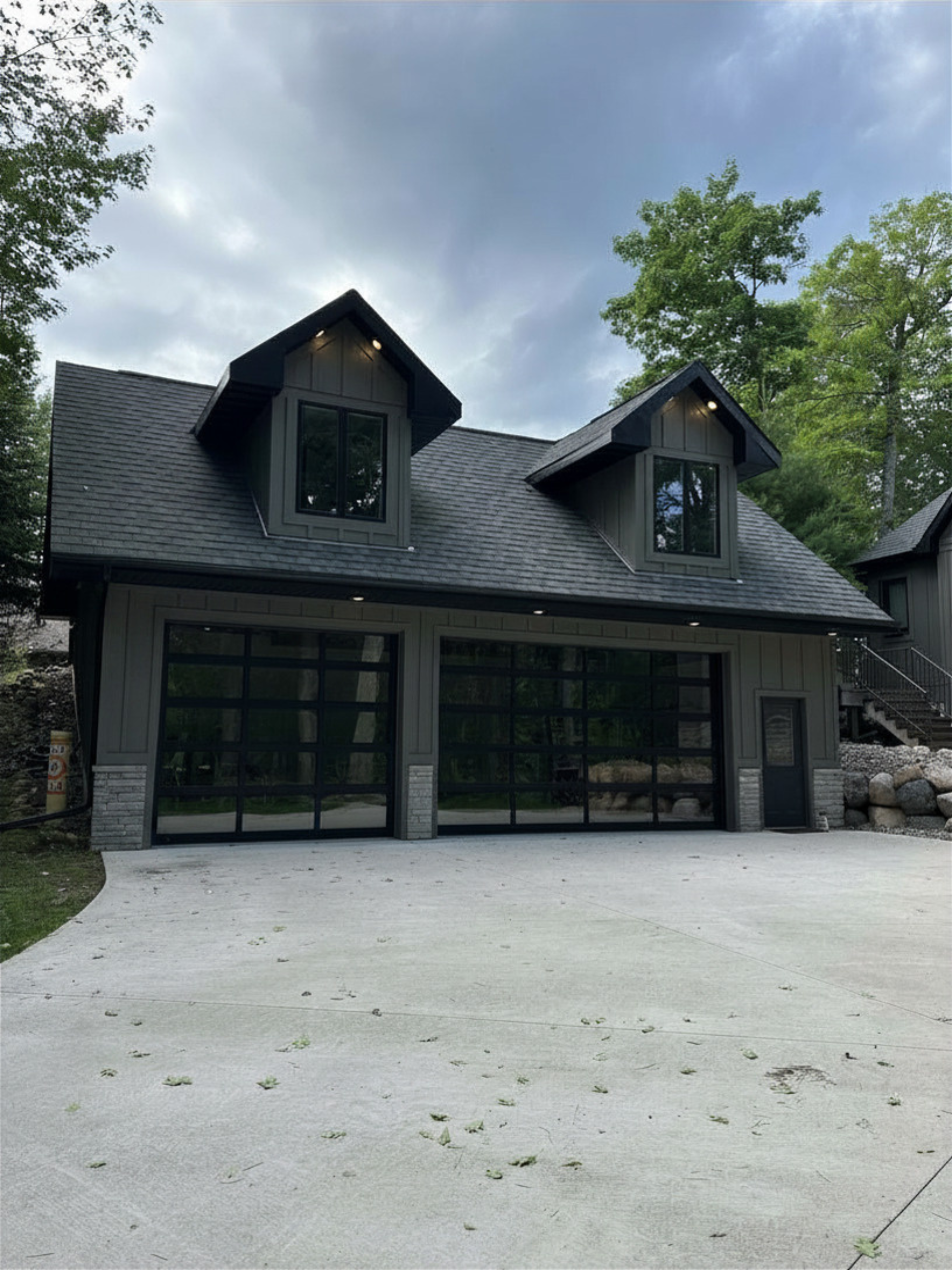 After - Minocqua lake house with C.H.I. full-vision glass doors