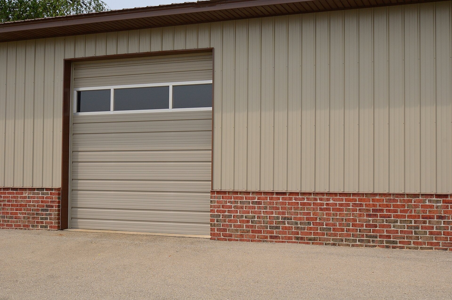 Residential home with garage doors