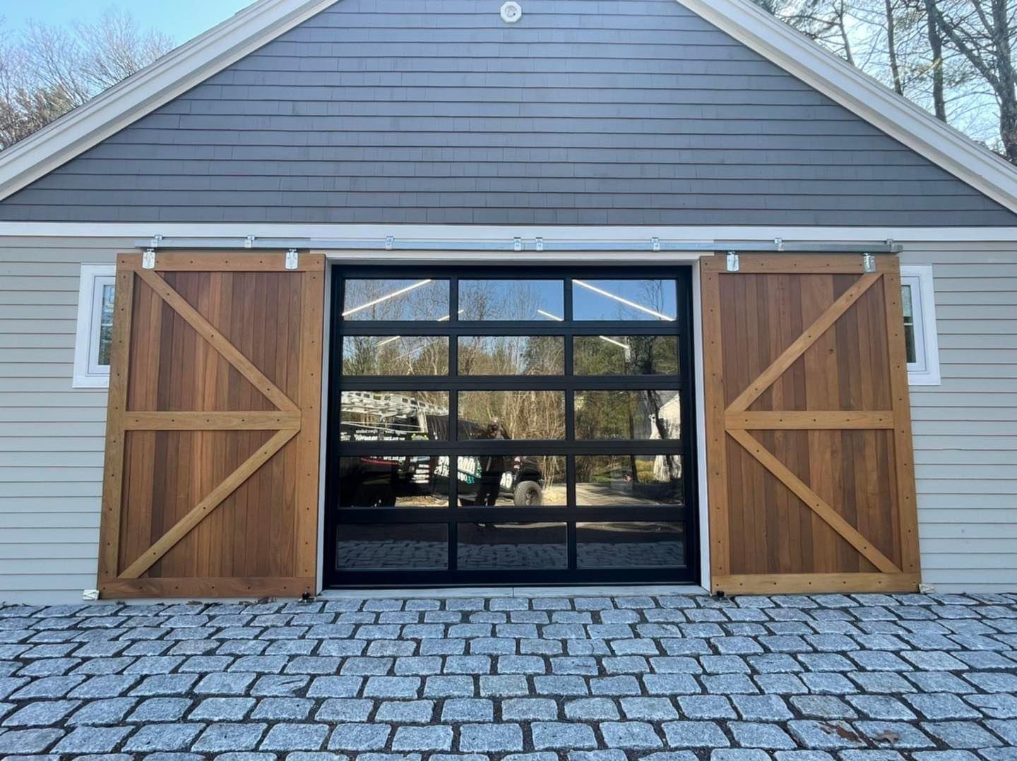 Residential home with garage doors