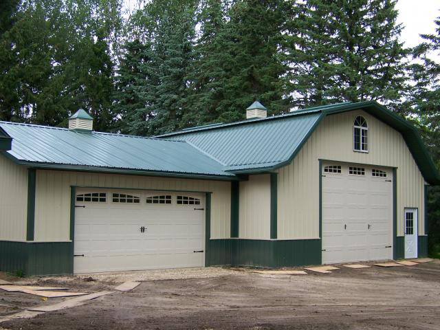 White home with traditional garage door