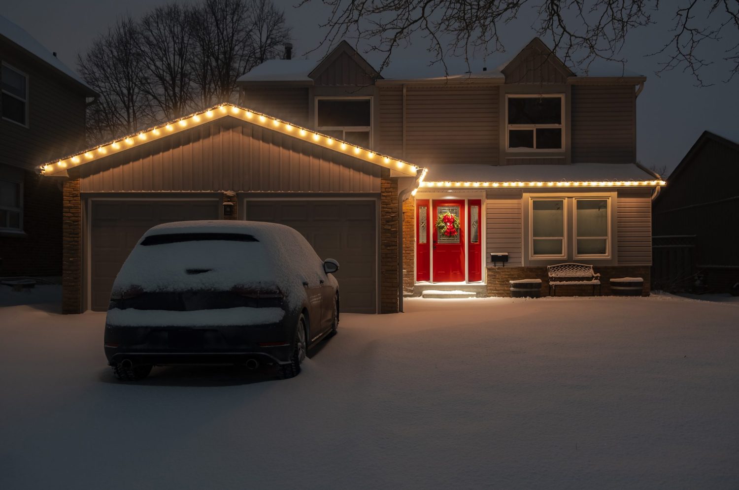 Safe Ways to Hang Christmas Lights on Your Garage Door